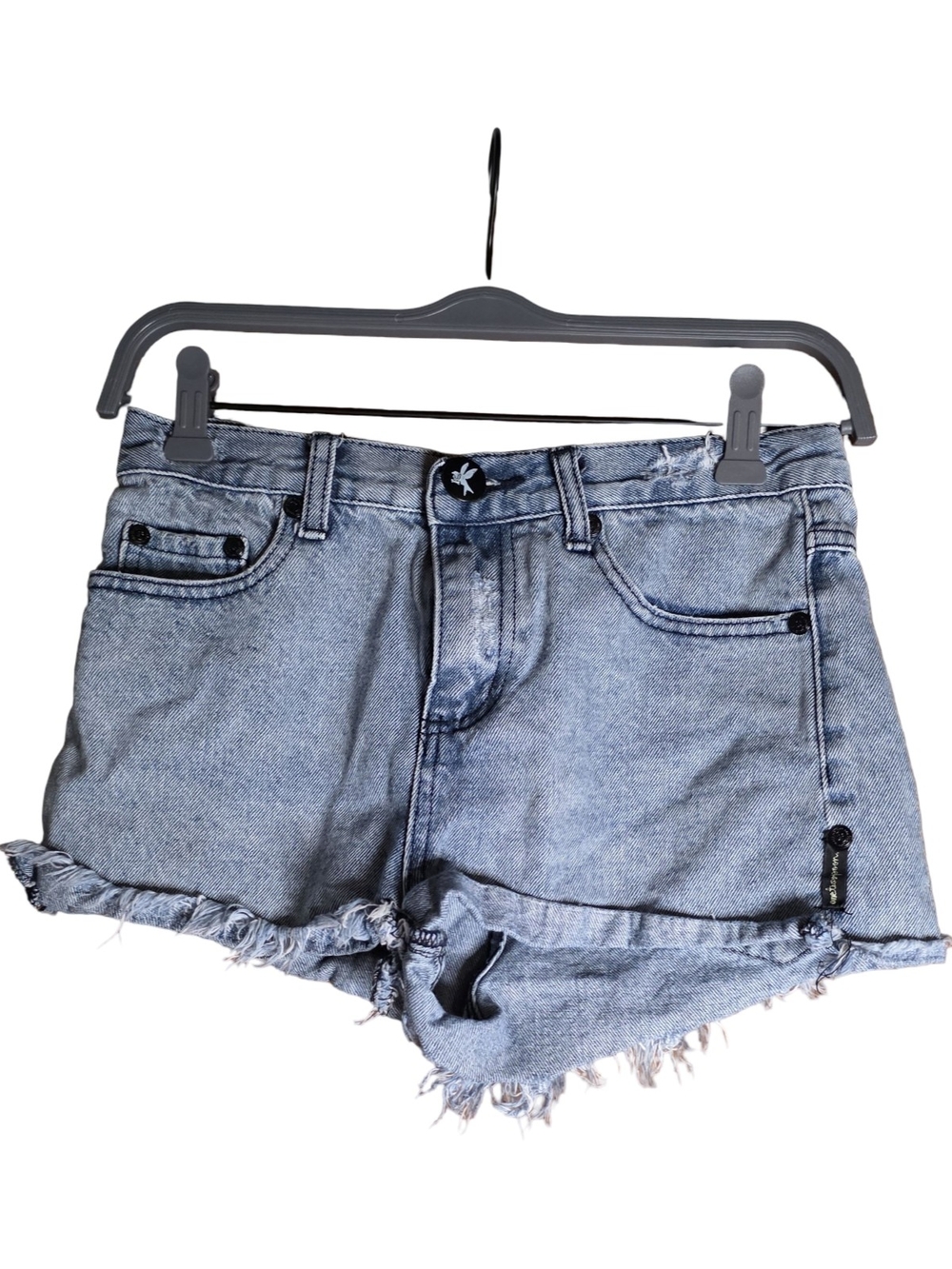 One Teaspoon Bandits Denim Cutoff Shorts Size 26 US 4 Light Wash Distressed